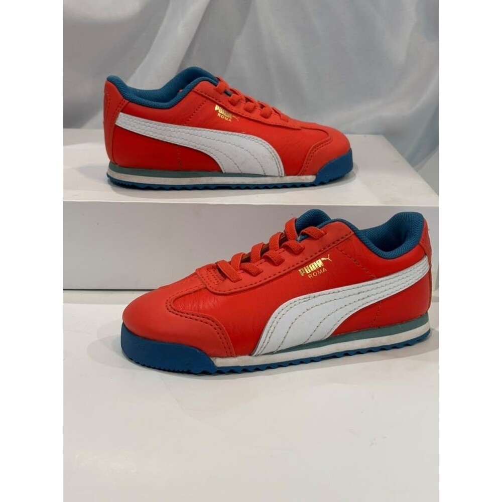 Puma Roma Country Pack Red Blue Sneakers Youth Size 10C Casual Shoes